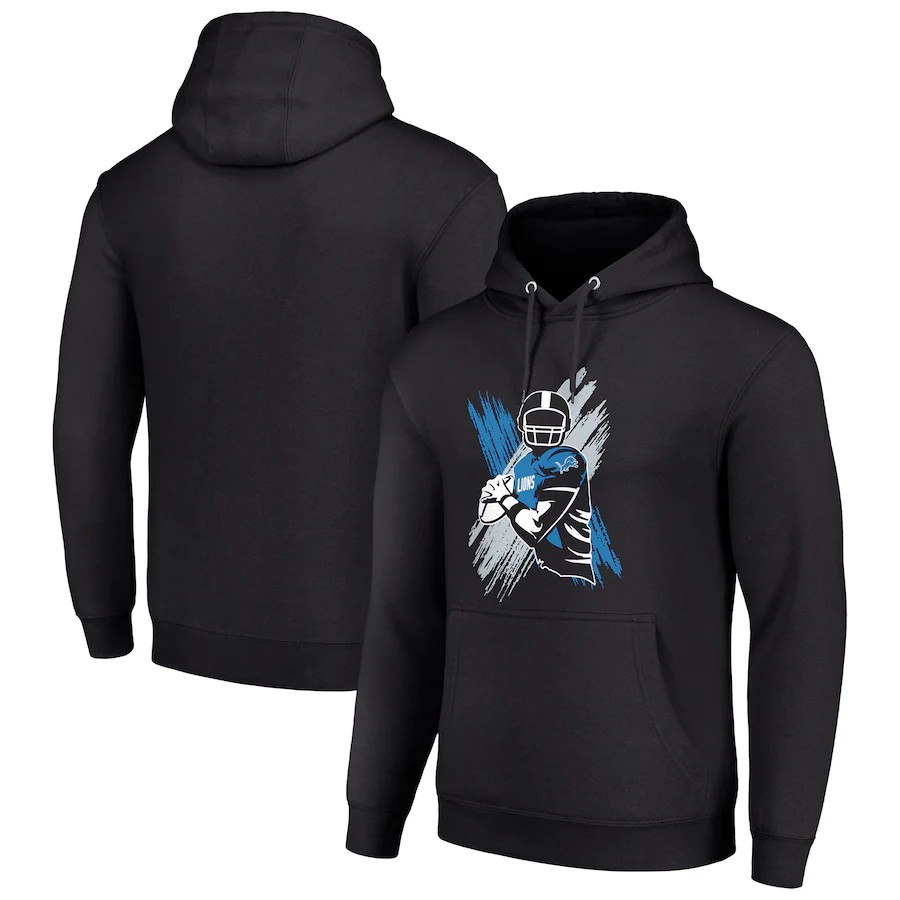 Men detroit lions black NFL 2024 hoodie